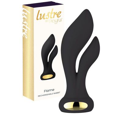 Lustre by Playful Flame Rechargeable Rabbit Vibe Black