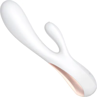 Satisfyer Mono Flex Rechargeable Waterproof App Enabled Rabbit Vibrator White