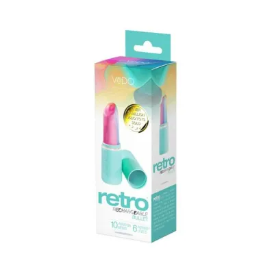 Bullets Discreet Vedo Retro Rechargeable Bullet Turquoise