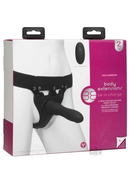 Body Extensions Be In Charge Vibrating Strap On Set