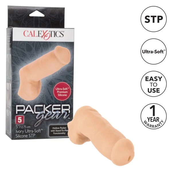 Packer Gear 5"-12.75 Cm Ultra-Soft Silicone Stp - Ivory