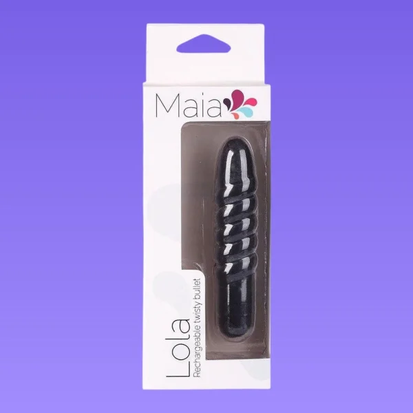 Maia Lola Rechargeable Twisty Bullet Vibrator - Black