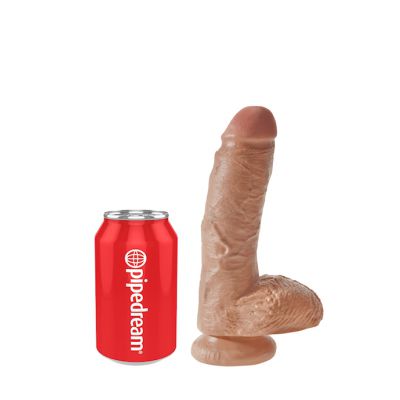 King Cock 8 Inch Suction Cup Dildo Tan 8 Inch