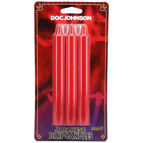 Doc Johnson Japanese Drip Candles Set of 3 Red