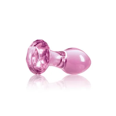 Crystal Gem Butt Plug Pink 3 5 Inch