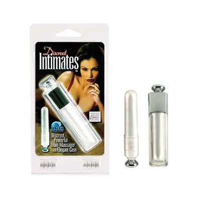 Discreet Intimates Mini Massager With Elegant Case Waterproof White