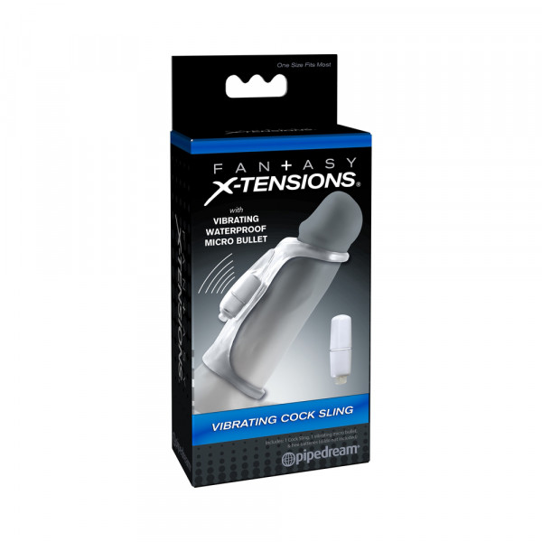 Fantasy X-Tensions Vibrating Cock Sling Clear