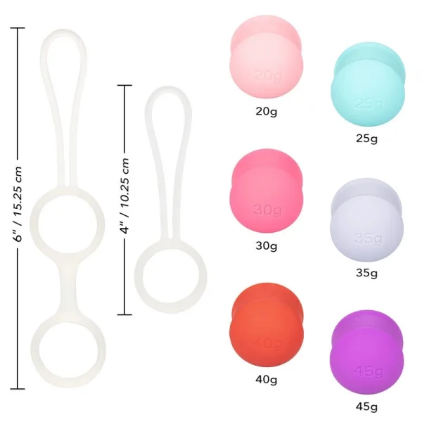 She-ology Interchangeable Weighted Silicone Kegel Set by CalExotics