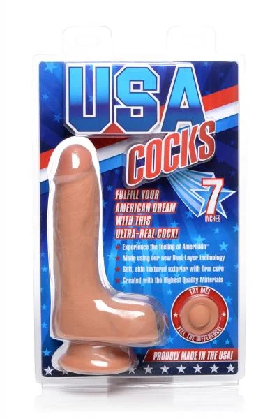 7 Inches Ultra Real Dual Layer Dildo Beige — image 6 of 8