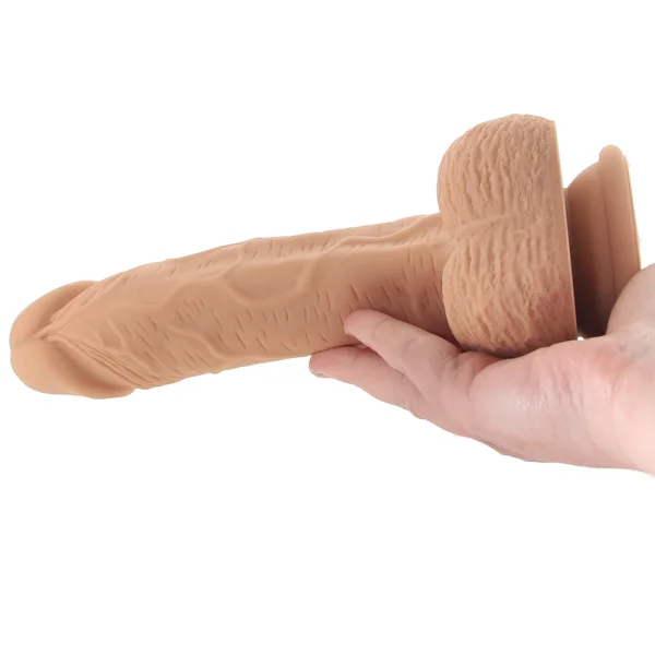 Silicone Studs Realistic 6.25" Suction Cup Dildo - Vanilla