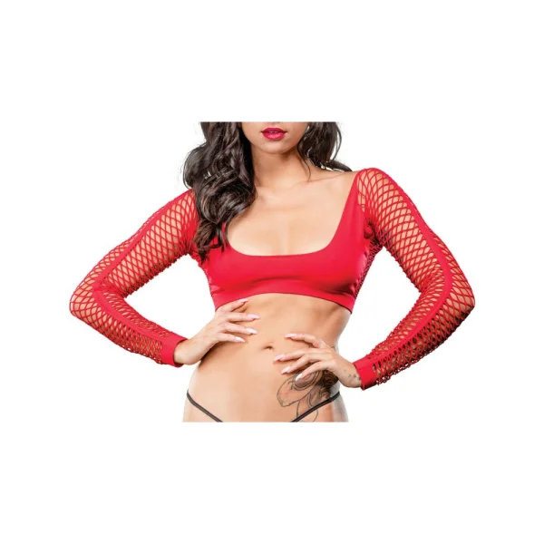 Red Crotchless  Mesh/fishnet  Legging — image 9 of 9