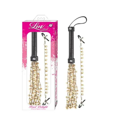 Luv Pearl Delight Whip And Nipple Clamps