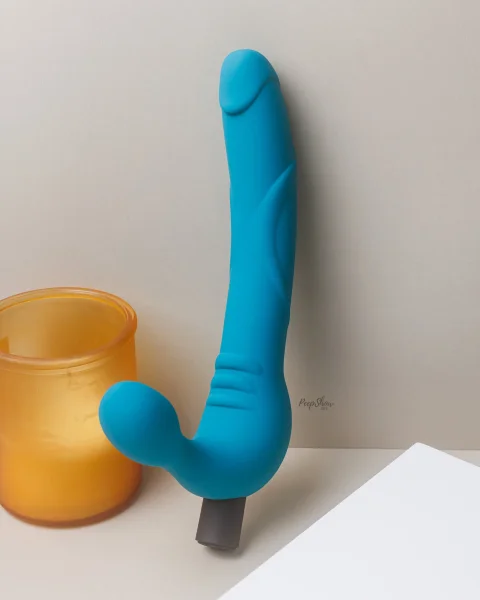 Blush Temptasia Luna Strapless Silicone Dildo with Bullet Vibrator