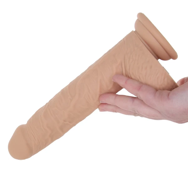 Squirting Fuck Stick 9" Vibrating Realistic Silicone Suction Cup Dildo By CalExotics - Vanilla