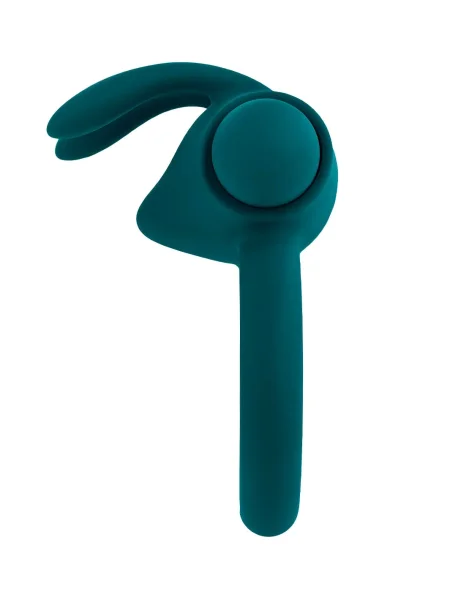 Playboy Pleasure Bunny Buzzer Rechargeable Silicone Vibrating Cock Ring - Evergreen