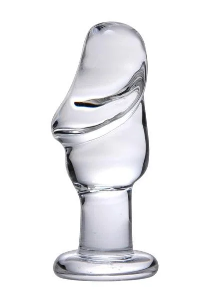 Asvini Glass Penis Anal Plug Clear