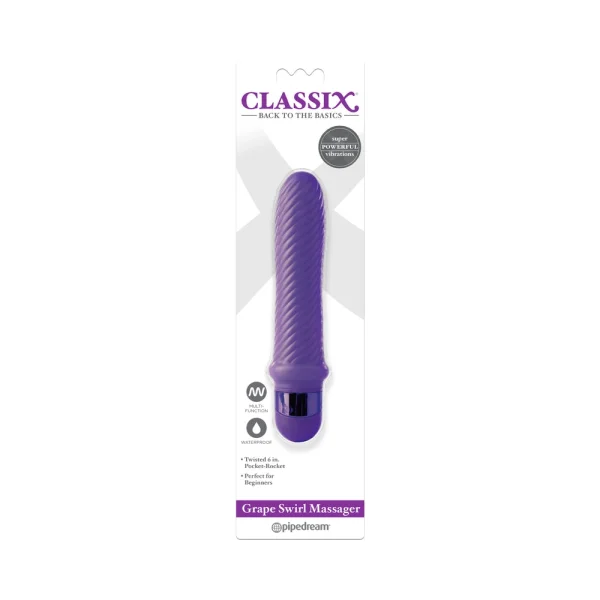 Classix Grape Swirl Massager Purple Vibrator — image 8 of 11