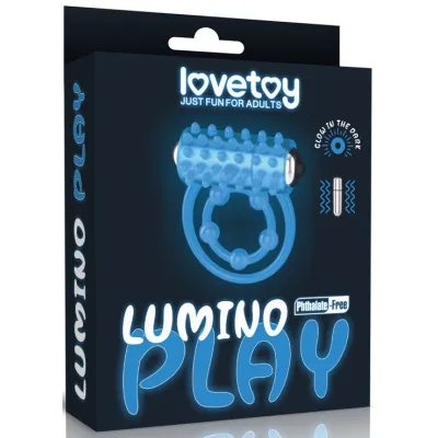 Glowing Vibrating Cock Balls Ring