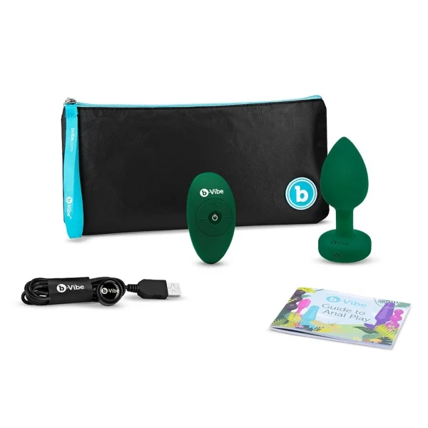 B-vibe Vibrating Jewels - Remote Control- Rechargeable - Emerald (m/l) — image 6 of 14