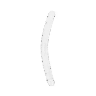 Couples Dildos Realrock Crystal Clear Double Dong 18 In Dual ended Dildo Clear