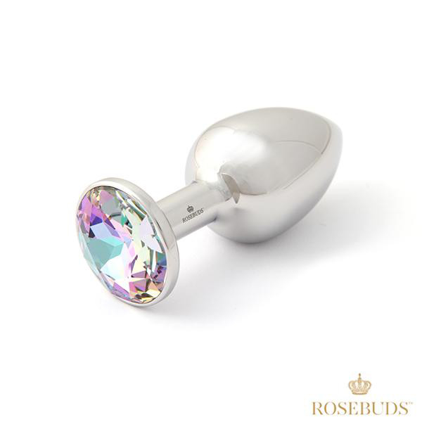 Rosebud: Stainless Steel & Crystal Plug - Medium