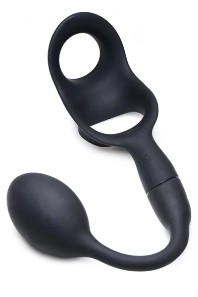 Alpha-Pro P-Bomb Cock & Ball Ring with Vibrating Anal Plug — image 10 of 12