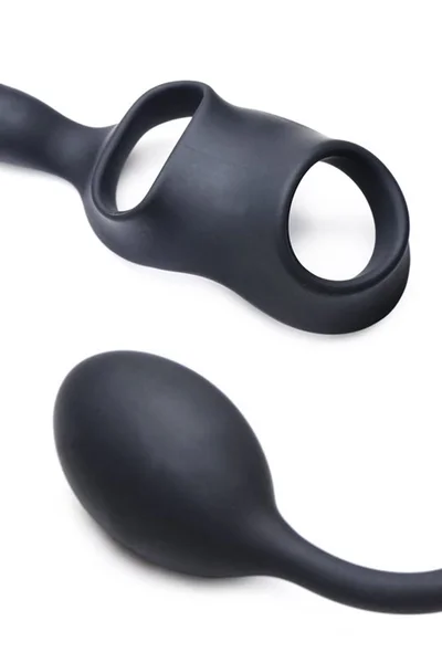 Alpha-Pro P-Bomb Cock & Ball Ring with Vibrating Anal Plug — image 11 of 12