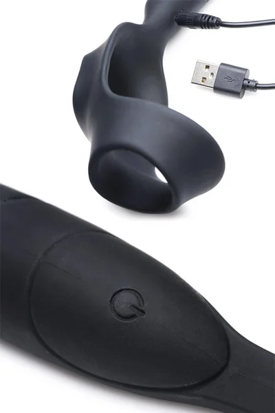 Alpha-Pro P-Bomb Cock & Ball Ring with Vibrating Anal Plug — image 12 of 12