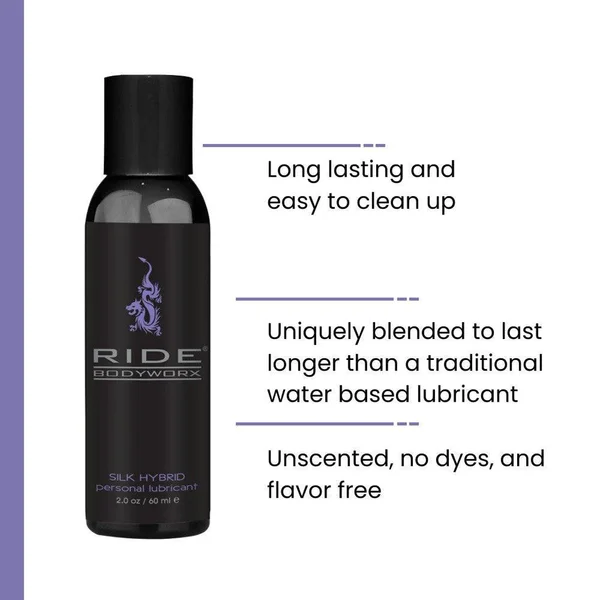 Ride BodyWorx Silk - Silicone &amp; Water Lubricant | 2oz — image 14 of 16