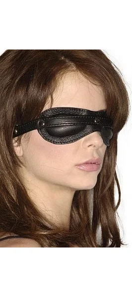 Blacked Out Leather Blindfold