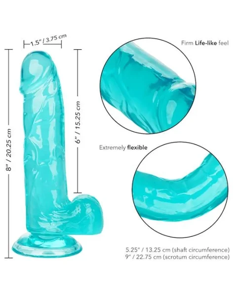 Size Queen Dildo - Blue - 6 Inch