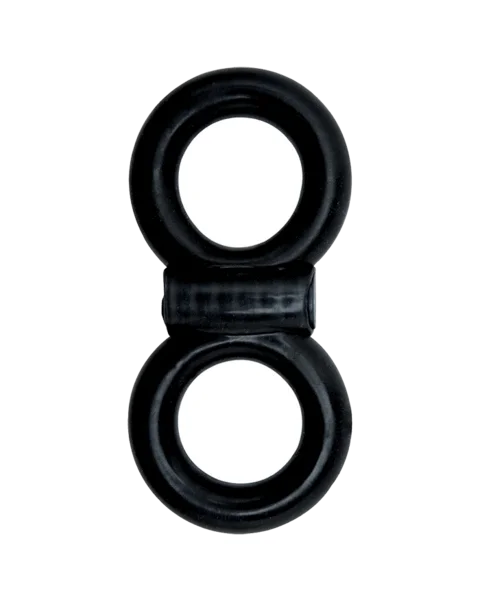 Adam Male Cock and Ball Infinity Vibrating Cock Ring Black