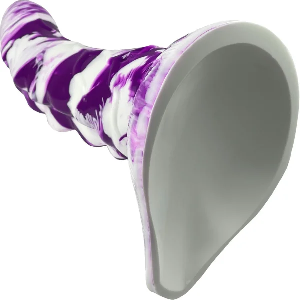 Stardust Alien 7.5" Silicone Suction Cup Dildo - Purple & White
