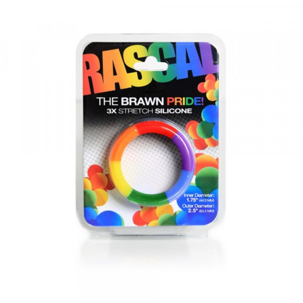 Rascal Toys The Brawn Pride Cock Ring Rainbow — image 2 of 3