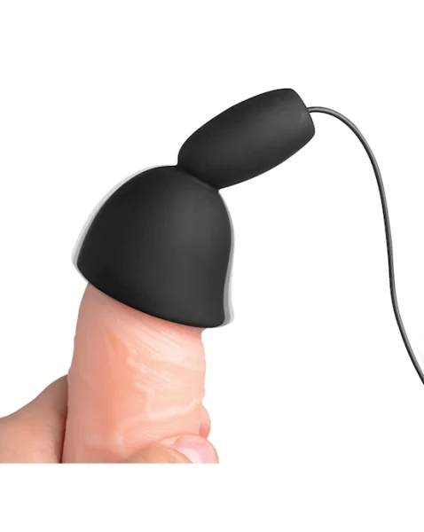Deluxe 10 Mode Silicone Penis Head Teaser Black
