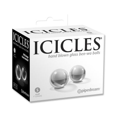 Icicles No 41 Small Glass Ben Wa Balls Clear