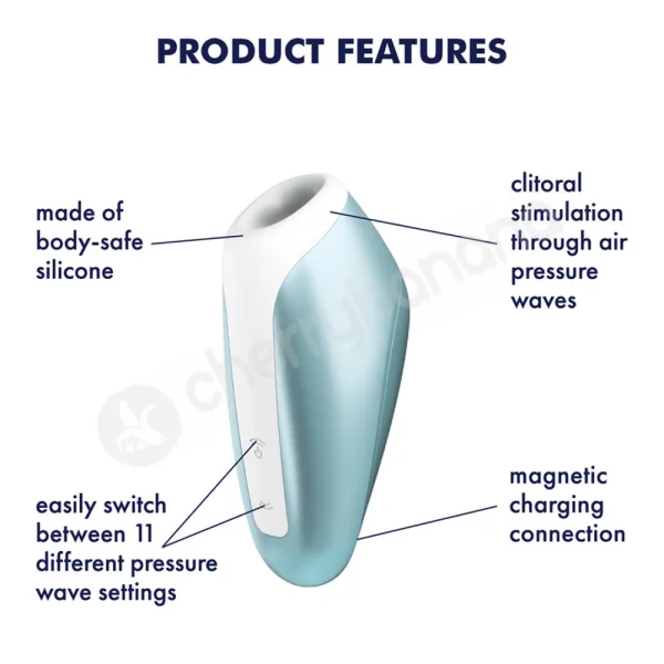 Satisfyer Love Breeze Blue Pressure Wave Clitoral Stimulator