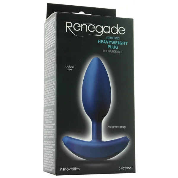 Renegade Vibrating Heavyweight Silicone Butt Plug - Medium
