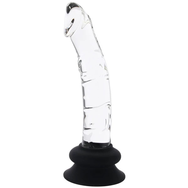 Pleasure Crystals 7" Glass Dildo With Suction Cup