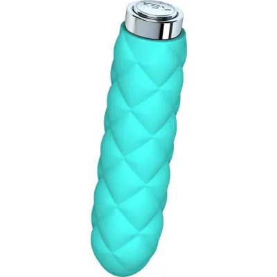Charms Plush Silicone Vibrator Waterproof Blue