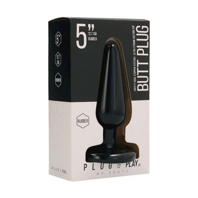 Butt Plug Basic Black 5 Inch