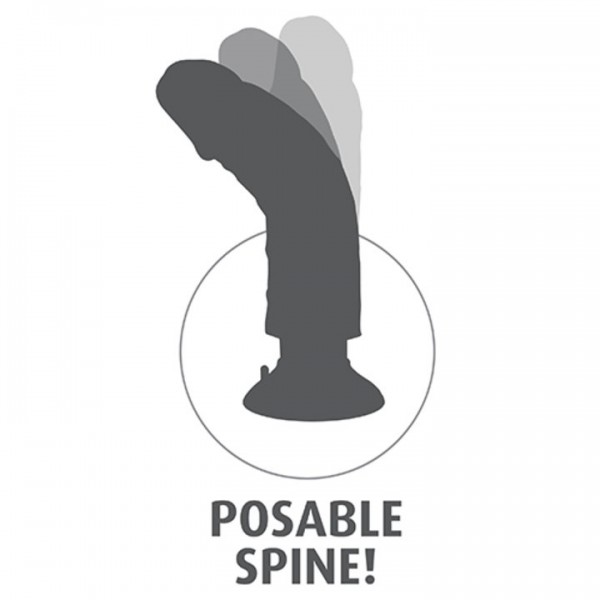 Pipedream King Cock Suction Cup Posable Vibrating Dildo – 7 Inch — image 5 of 8