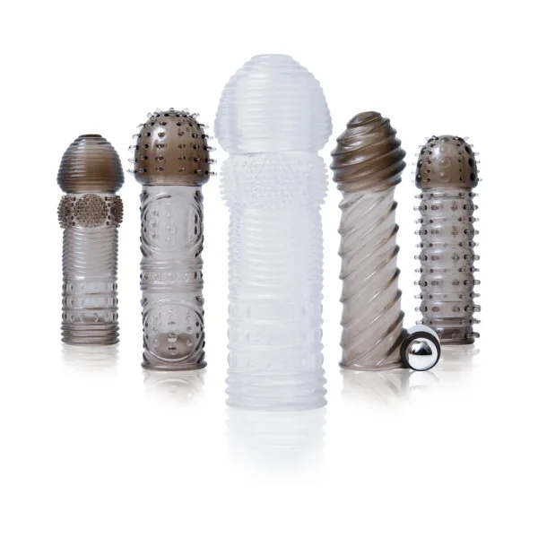 Vibrating Penis Sleeve Kit Smoke/Clear — image 5 of 6