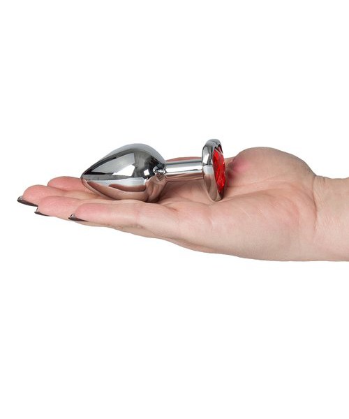 Bejewelled Red Heart Jewelled Butt Plug – 3, 3.5 or 4 Inch — image 5 of 5