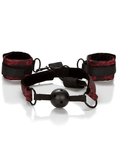 Scandal Breathable Ball Gag with Cuffs