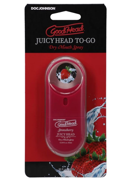 GoodHead Juicy Head Dry Mouth Spray To-Go .30 oz By Doc Johnson - Strawberry