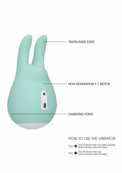Clitoral Stimulator - Love Bunny - Green - G Spot Stimulation