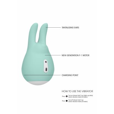 Clitoral Stimulator Love Bunny Green G Spot Stimulation
