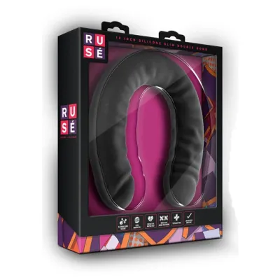 Blush Ruse Black Silicone Double Headed Dildo 18 Inch