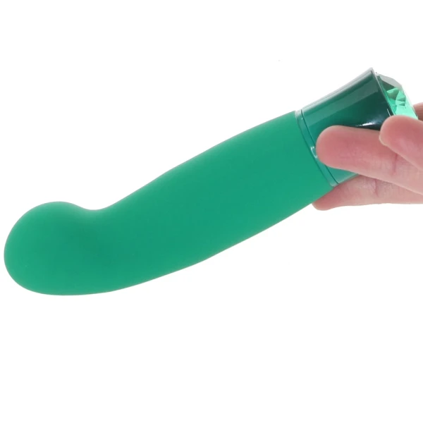 Oh My Gem Enchanting Rechargeable Waterproof Silicone Warming G-Spot Vibrator By Blush - Emerald